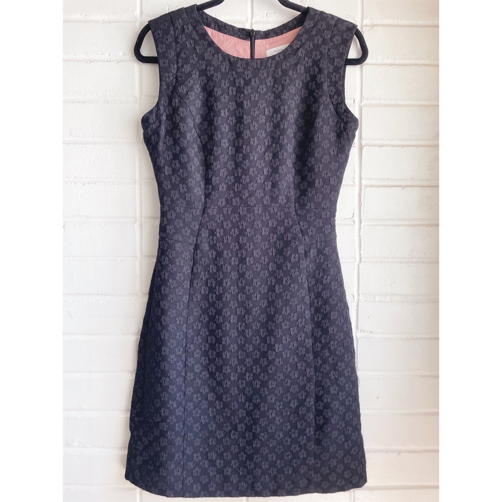 Paul Smith Black Daisy Floral Textured Jacquard Mini Dress